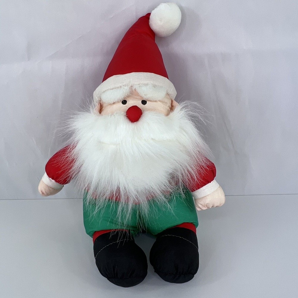 Fiesta Santa Claus Christmas Stuffed Animal Vintage 12" Nylon Plush Toy